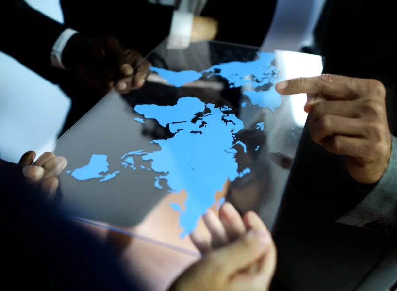 Business Team Global Business Planning Working Concept